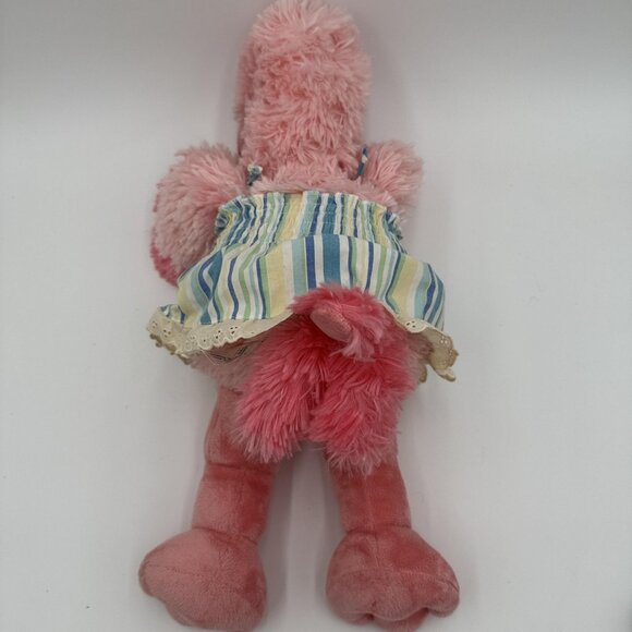 Build A Bear Workshop Pink Flamingo Plush Stuffed Animal 19" Striped Dress - Picture 7 of 10